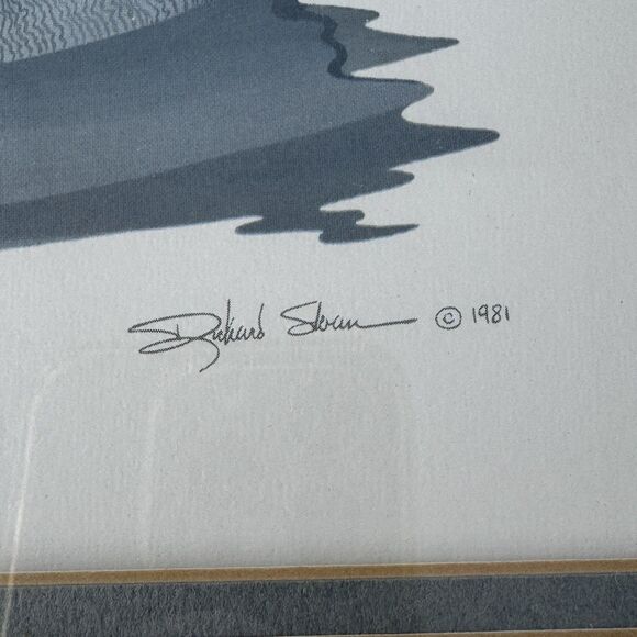 Richard Sloan Duck Prints Set Of 2 Vintage 1981 13x16 Plastic Panel Wood Frames - Picture 4 of 10